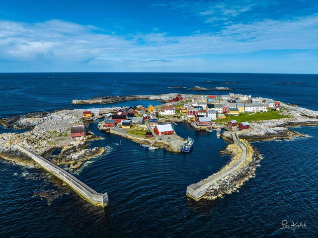 Luftfoto av Grip sørhavna innerhavna